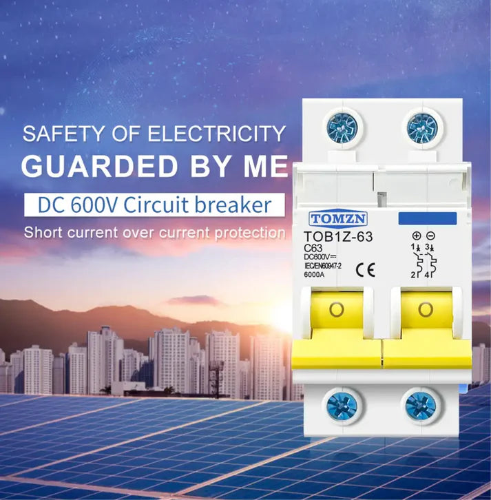 Breaker 20A TOB1Z-63 de 2P DC MCB 600V