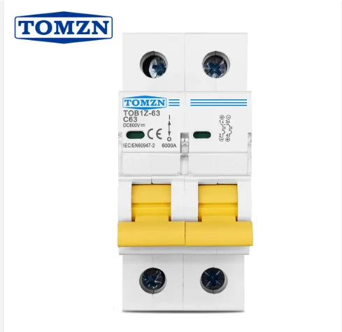 Breaker 20A TOB1Z-63 de 2P DC MCB 600V