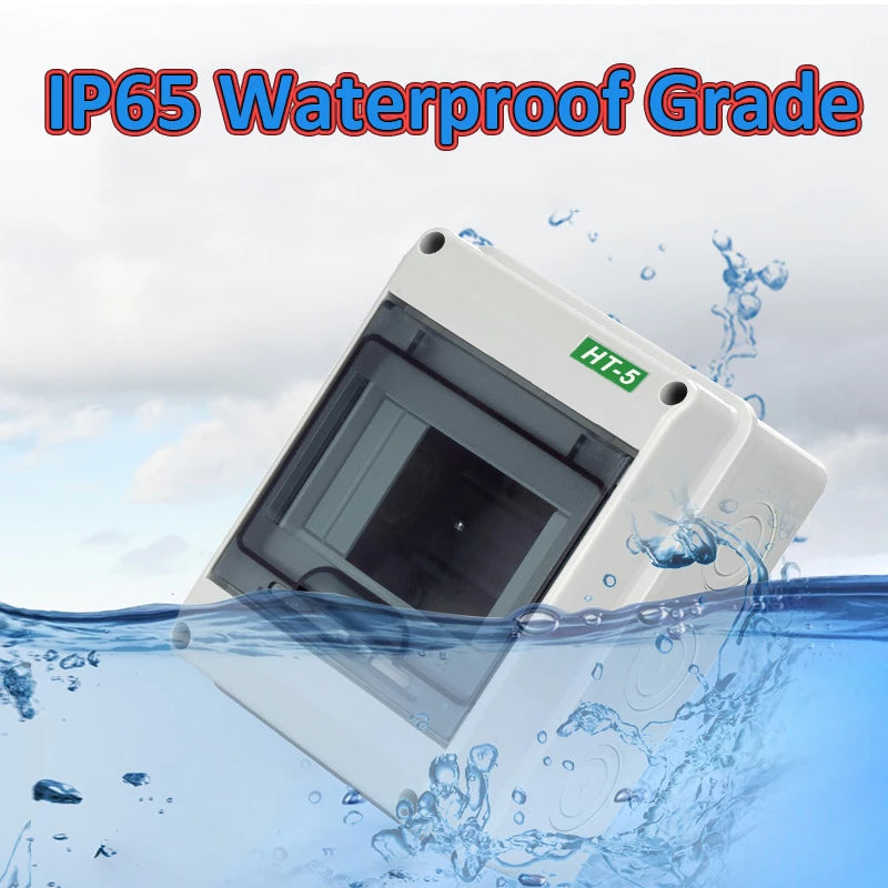 Caja de plástico para interruptor de riel DIN HT5