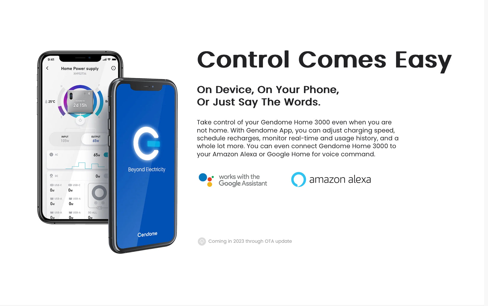 Central Eléctrica Portátil Gendome Home 3000 3072Wh y 3000W con panel solar incluido