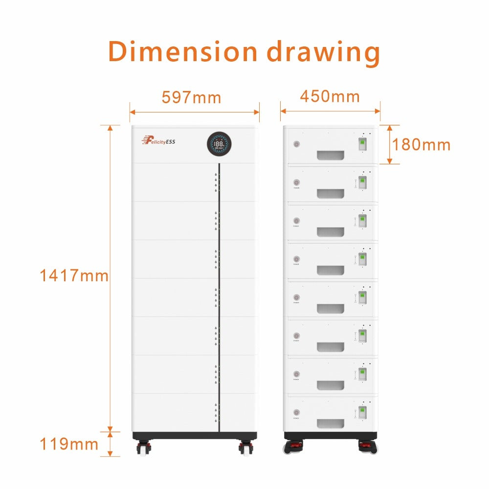 Bateria felicity LUX-X-5.12KWH Lithium Battery Control Module 10 Years Warranty 6000 Cycles