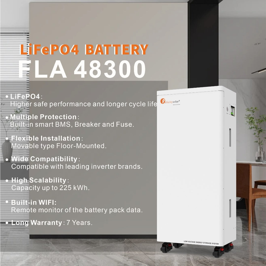 Felicity Solar - Batería de litio LiFePO4 15 kwh