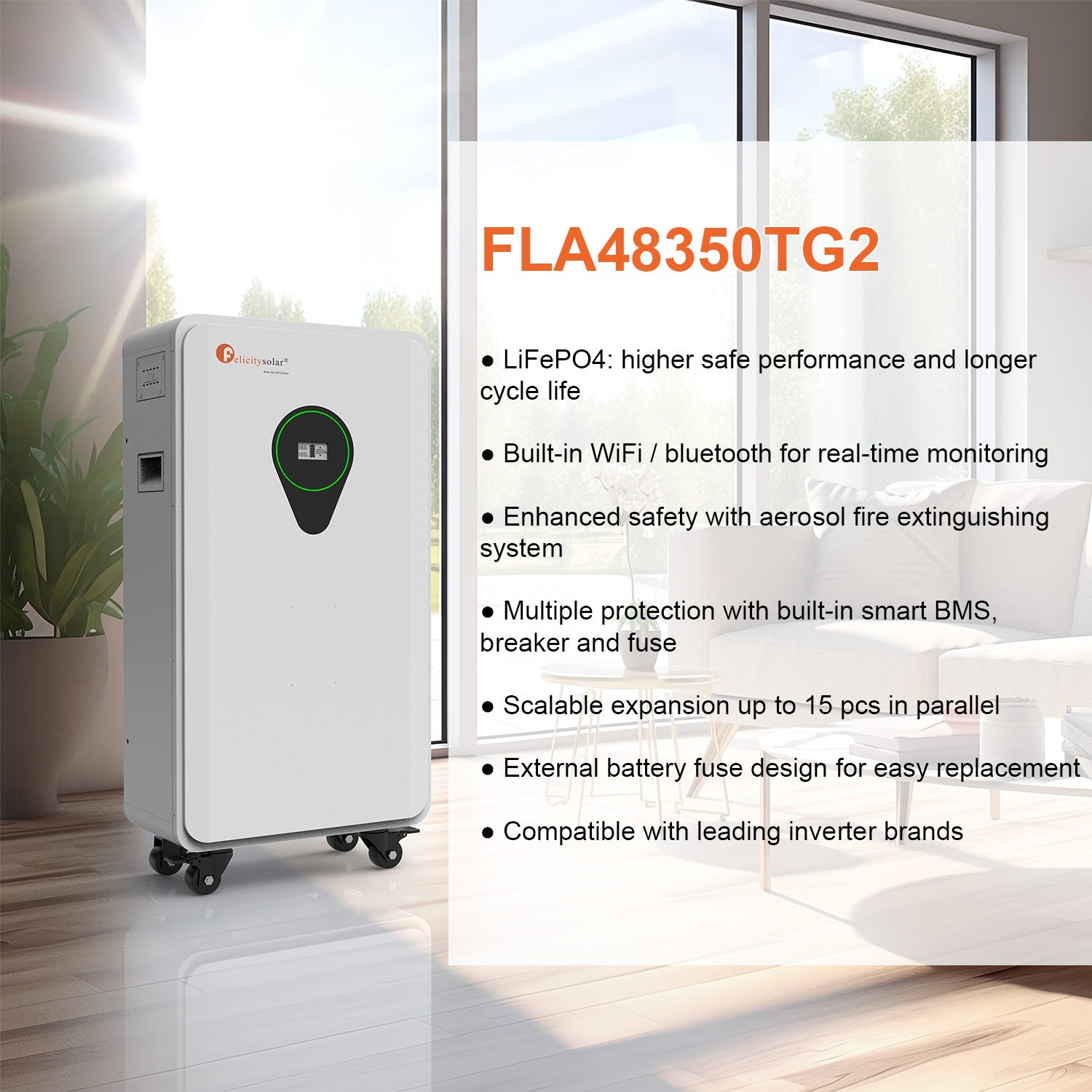 17.5 kWh battery LiFePO4, 10-year warranty