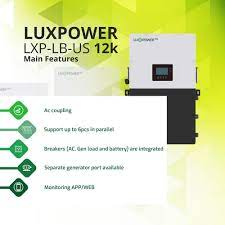 Luxpower LXP-LB-US (18KPV) 12k Hybrid Solar Inverter - 18000W PV Input | 12000W Output | 48V 120/240V Split Phase | UL & CSA Approved