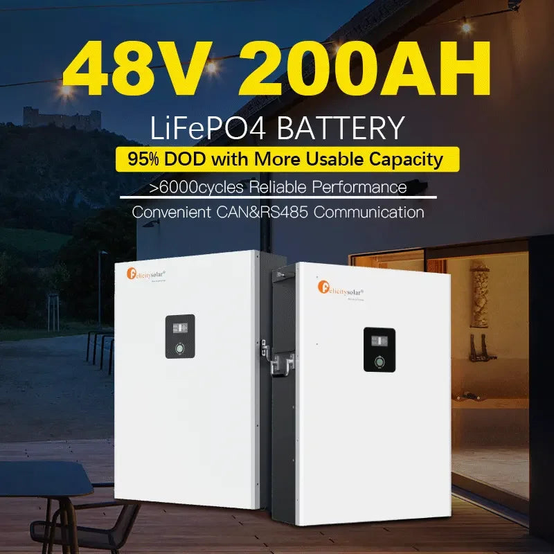 Felicity Solar - LiFePO4 Lithium Battery 10 kwh LCD Display