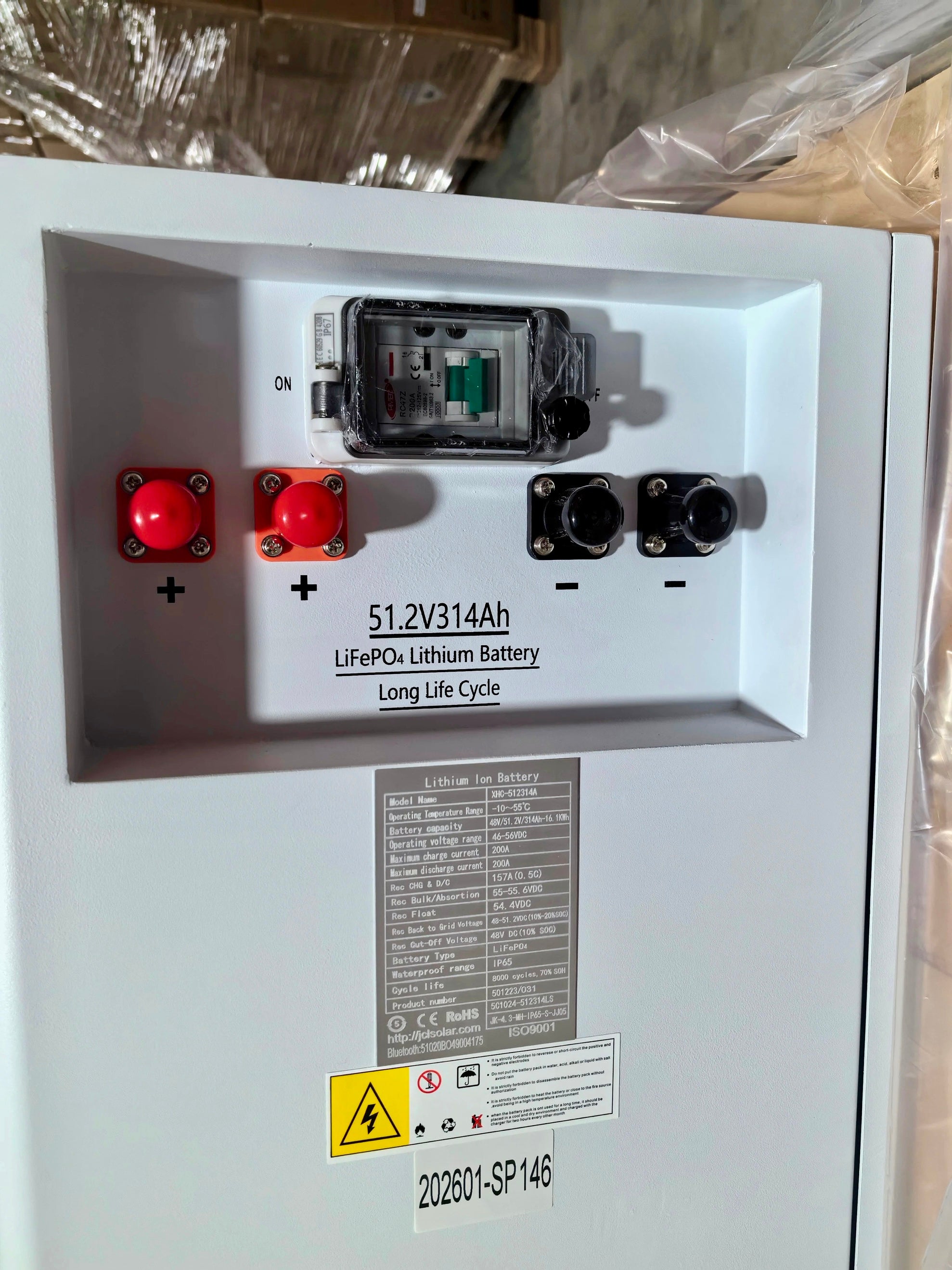 Batería de litio, 10 años de garantía, 8000 ciclos