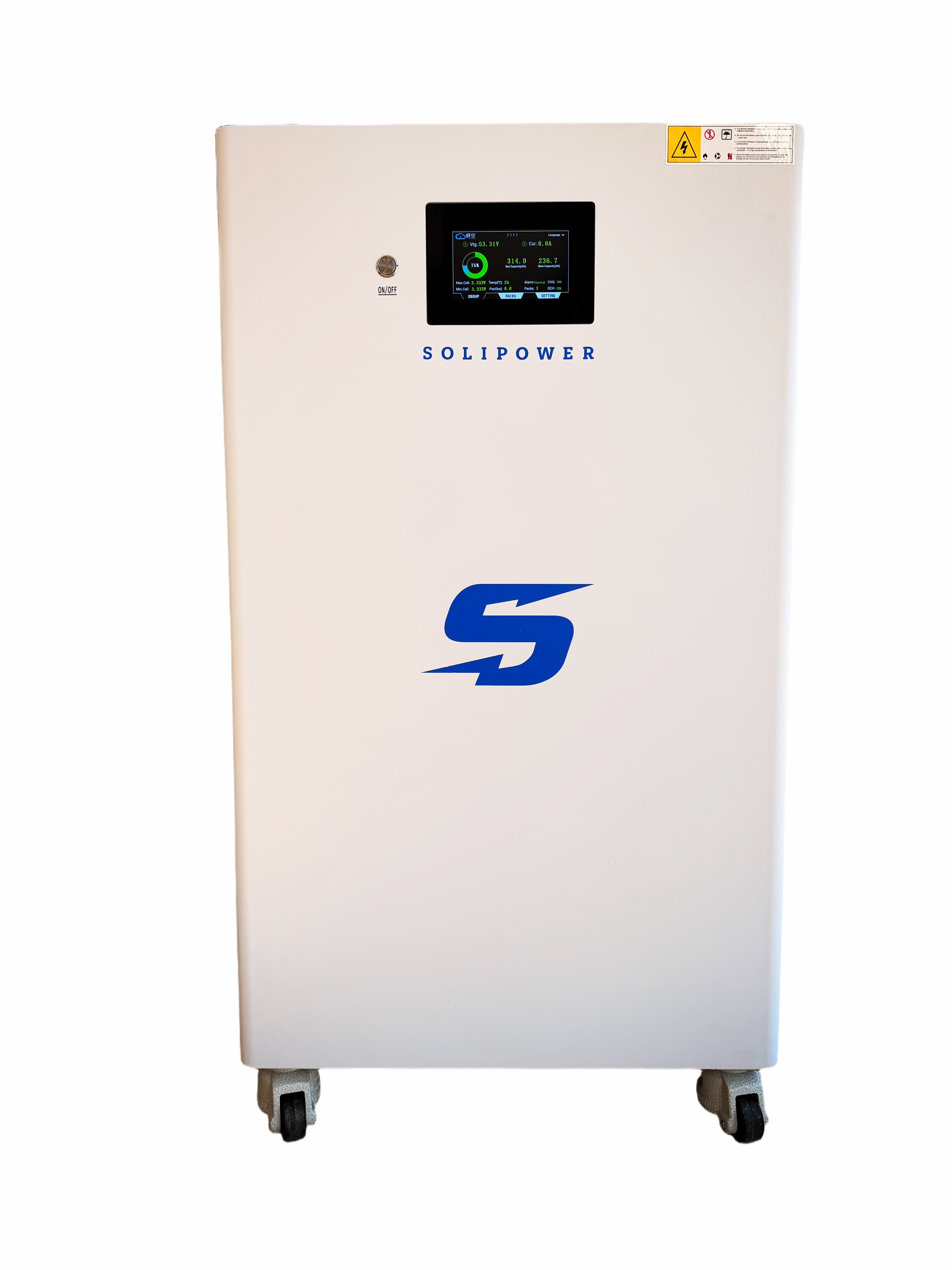 Batería de litio SoliPower 16.1 Kwh IP65, 10 años de garantía, 8.000 ciclos