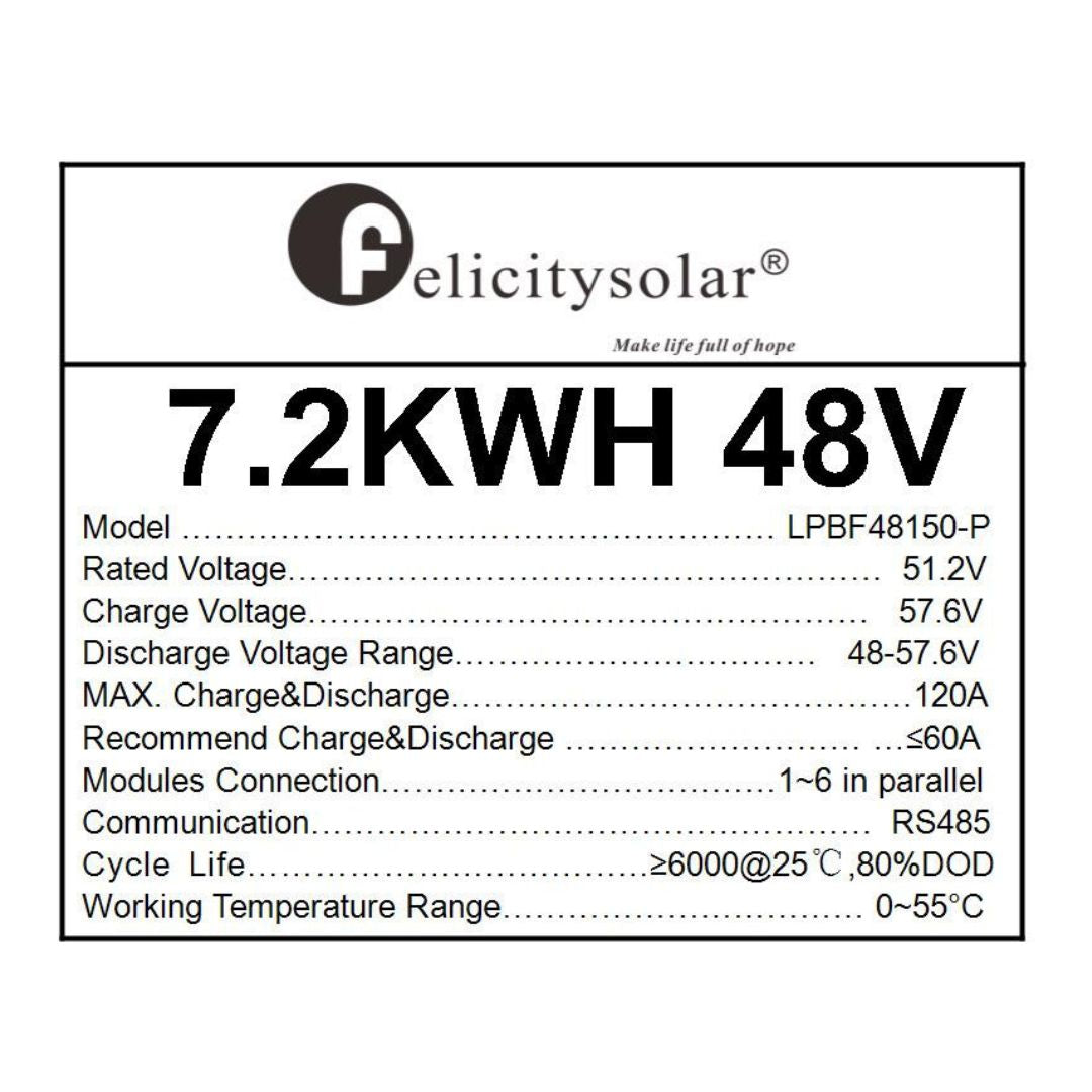 Información sobre batería solar de litio de 7.2 kwh