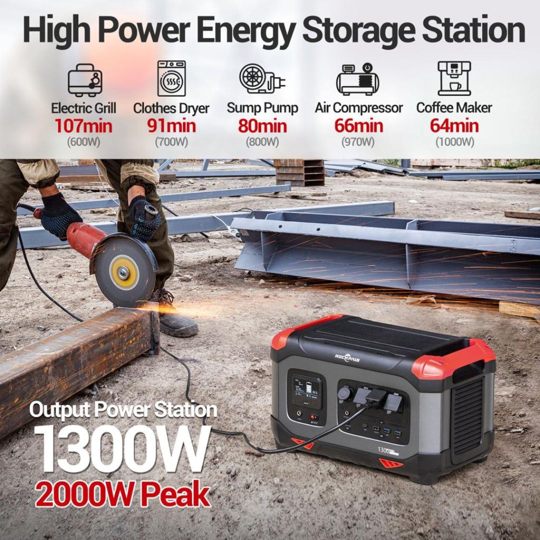 Rockpals Portable Energy Station 1300W